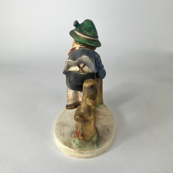 Goebel Hummel Barnyard Hero Figurine Little Boy Geese POOR #195 True Vtg Germany - Picture 2 of 14